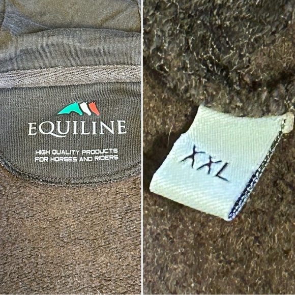 Equiline Nilvian Full Zip Hoodie with Winter Print & Horses, Womens size XXL - Picture 2 of 16